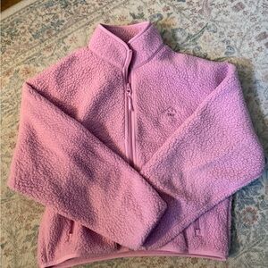 Aritzia TNA Bubblegum Pink Sherpa Zip Jacket